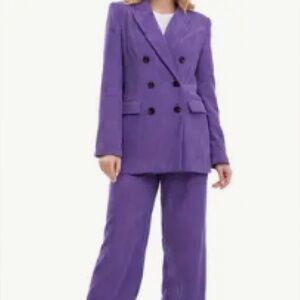 Purple Corduroy Blazer and Pants